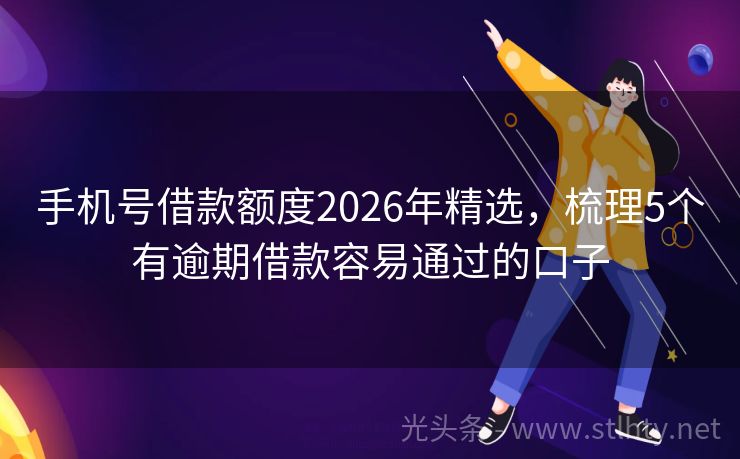 手机号借款额度2026年精选,梳理5个有逾期借款容易通过的口子