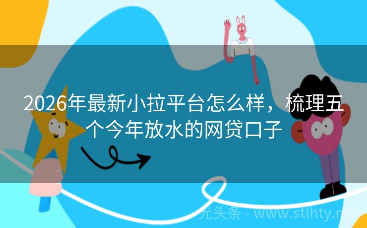 2026年最新小拉平台怎么样，梳理五个今年放水的网贷口子