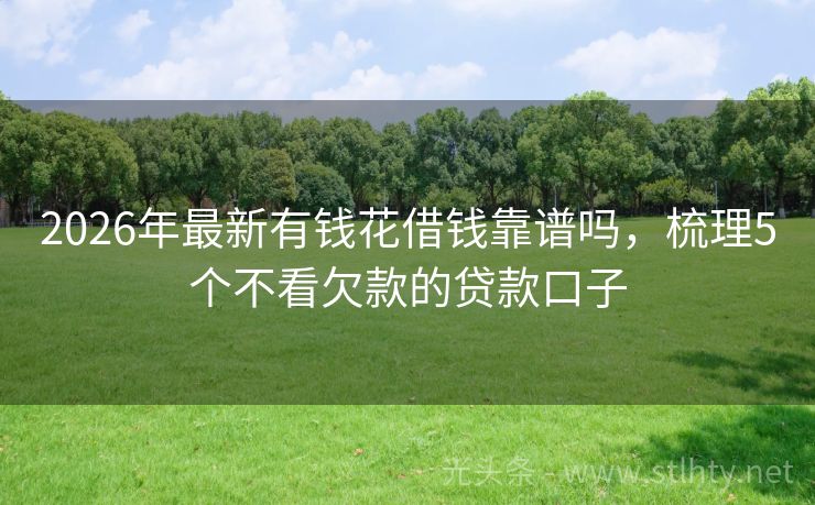 2026年最新有钱花借钱靠谱吗，梳理5个不看欠款的贷款口子