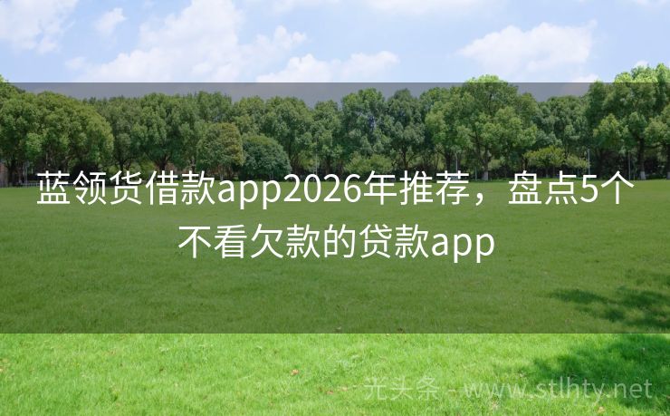 蓝领货借款app2026年推荐，盘点5个不看欠款的贷款app
