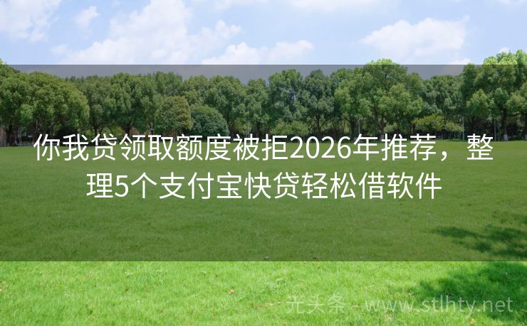 你我贷领取额度被拒2026年推荐，整理5个支付宝快贷轻松借软件