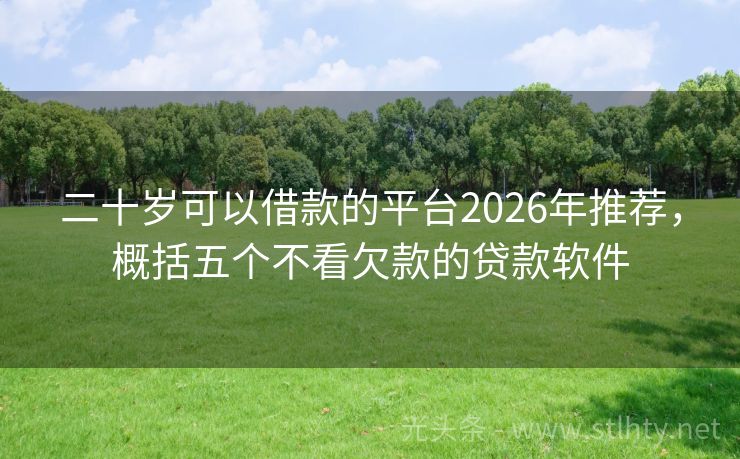 二十岁可以借款的平台2026年推荐，概括五个不看欠款的贷款软件