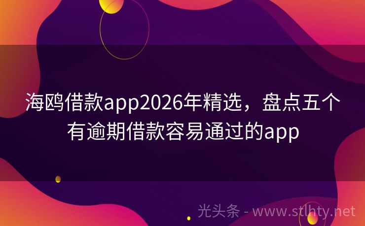 海鸥借款app2026年精选，盘点五个有逾期借款容易通过的app
