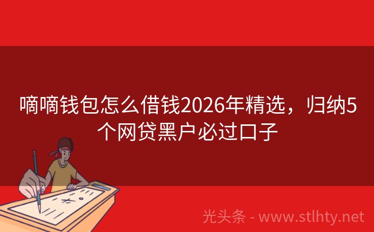 嘀嘀钱包怎么借钱2026年精选，归纳5个网贷黑户必过口子