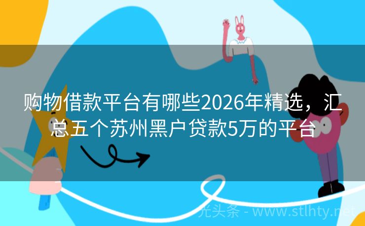 购物借款平台有哪些2026年精选，汇总五个苏州黑户贷款5万的平台