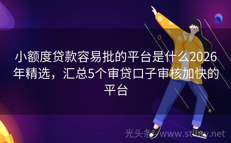 小额度贷款容易批的平台是什么2026年精选，汇总5个审贷口子审核加快的平台