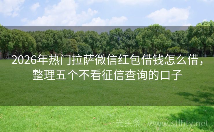 2026年热门拉萨微信红包借钱怎么借，整理五个不看征信查询的口子