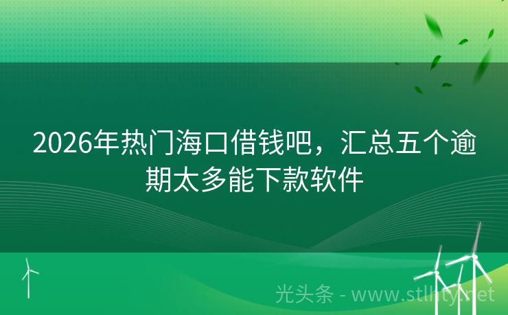 2026年热门海口借钱吧，汇总五个逾期太多能下款软件