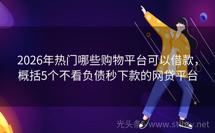 2026年热门哪些购物平台可以借款，概括5个不看负债秒下款的网贷平台