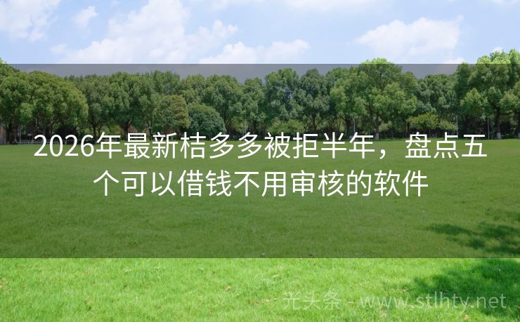 2026年最新桔多多被拒半年，盘点五个可以借钱不用审核的软件