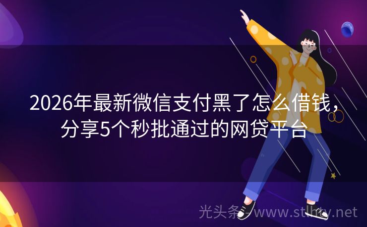 2026年最新微信支付黑了怎么借钱，分享5个秒批通过的网贷平台