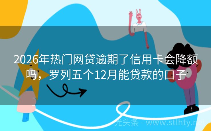2026年热门网贷逾期了信用卡会降额吗，罗列五个12月能贷款的口子