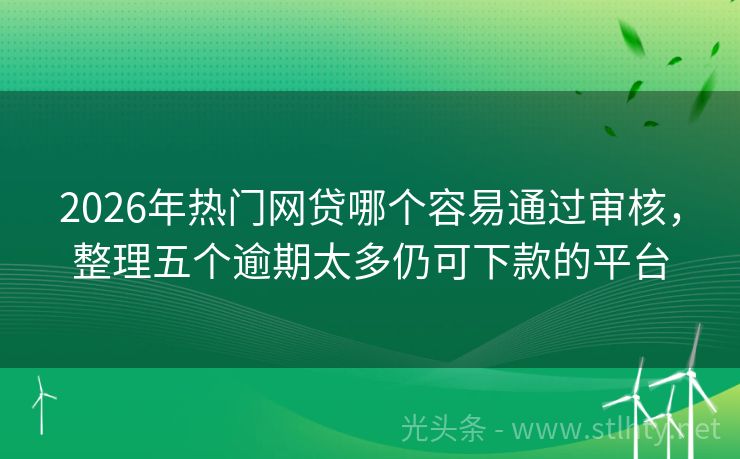 2026年热门网贷哪个容易通过审核，整理五个逾期太多仍可下款的平台