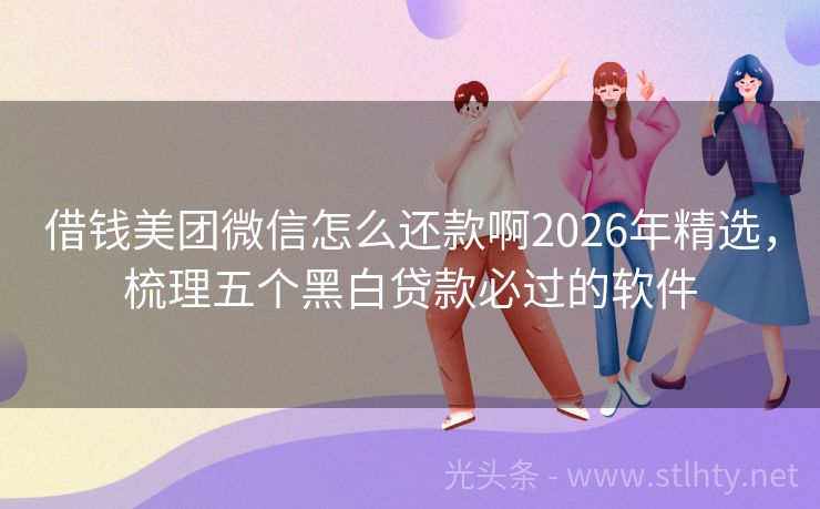 借钱美团微信怎么还款啊2026年精选，梳理五个黑白贷款必过的软件