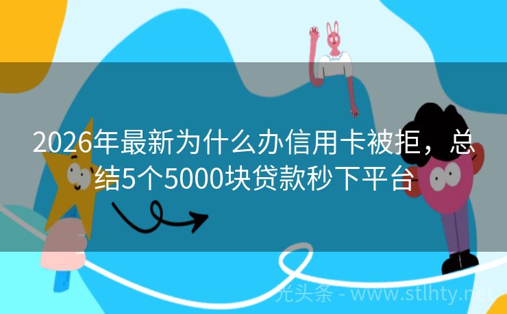 2026年最新为什么办信用卡被拒，总结5个5000块贷款秒下平台