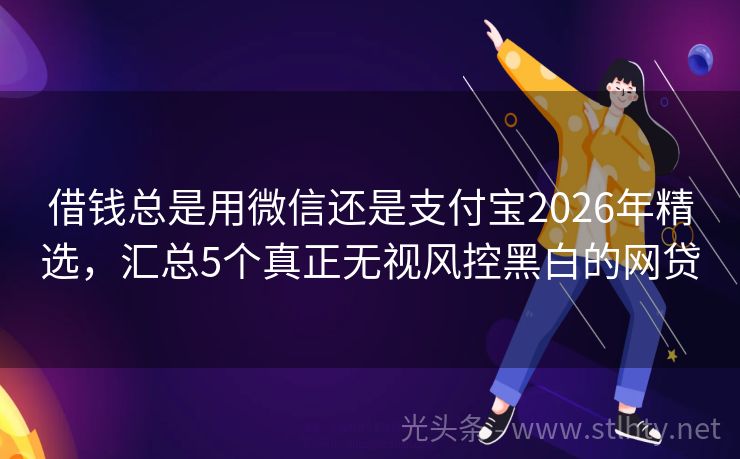 借钱总是用微信还是支付宝2026年精选，汇总5个真正无视风控黑白的网贷